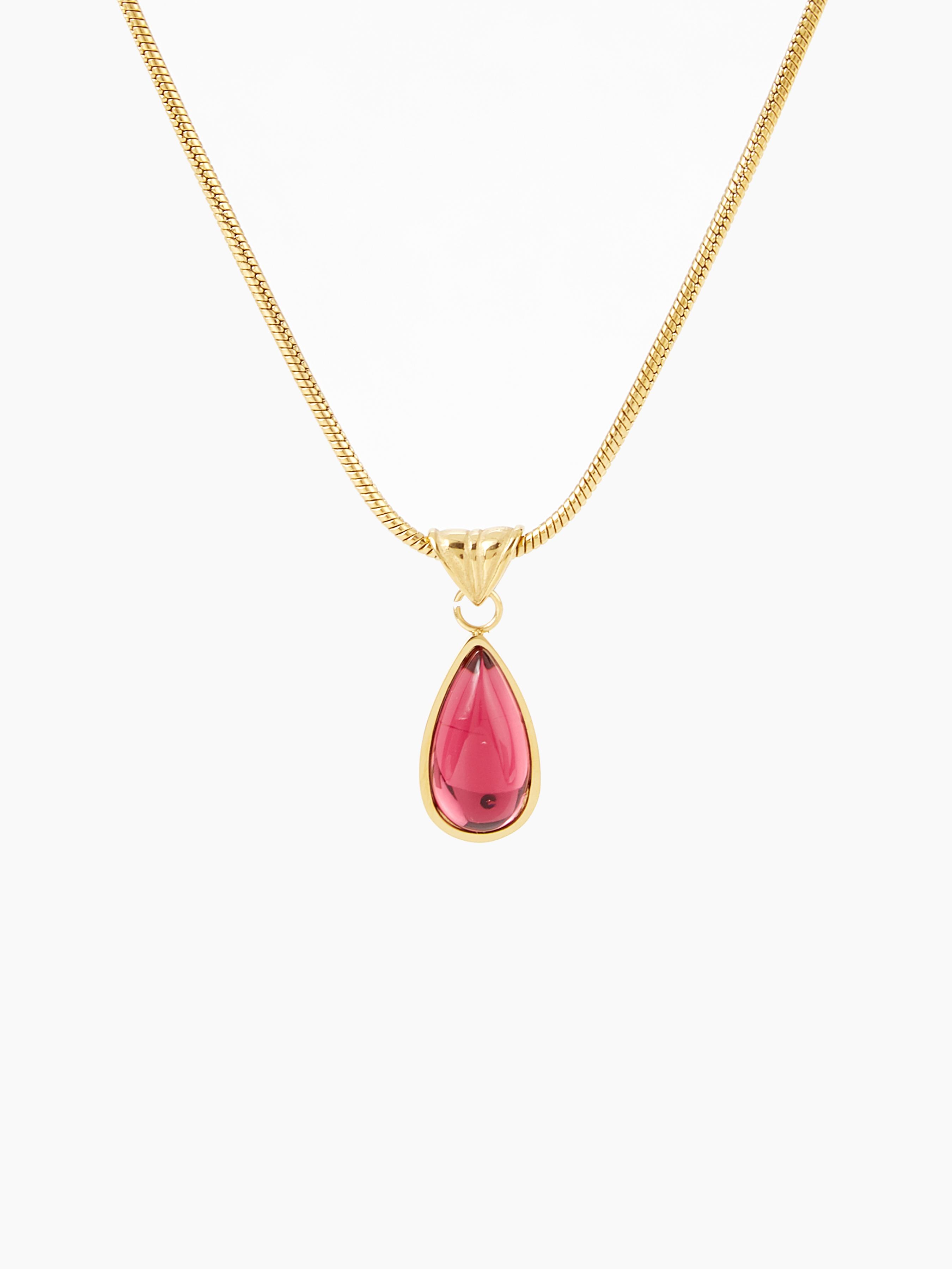 WATER DROP CHARM OPAL PENDENT NECKLACE by CIDER