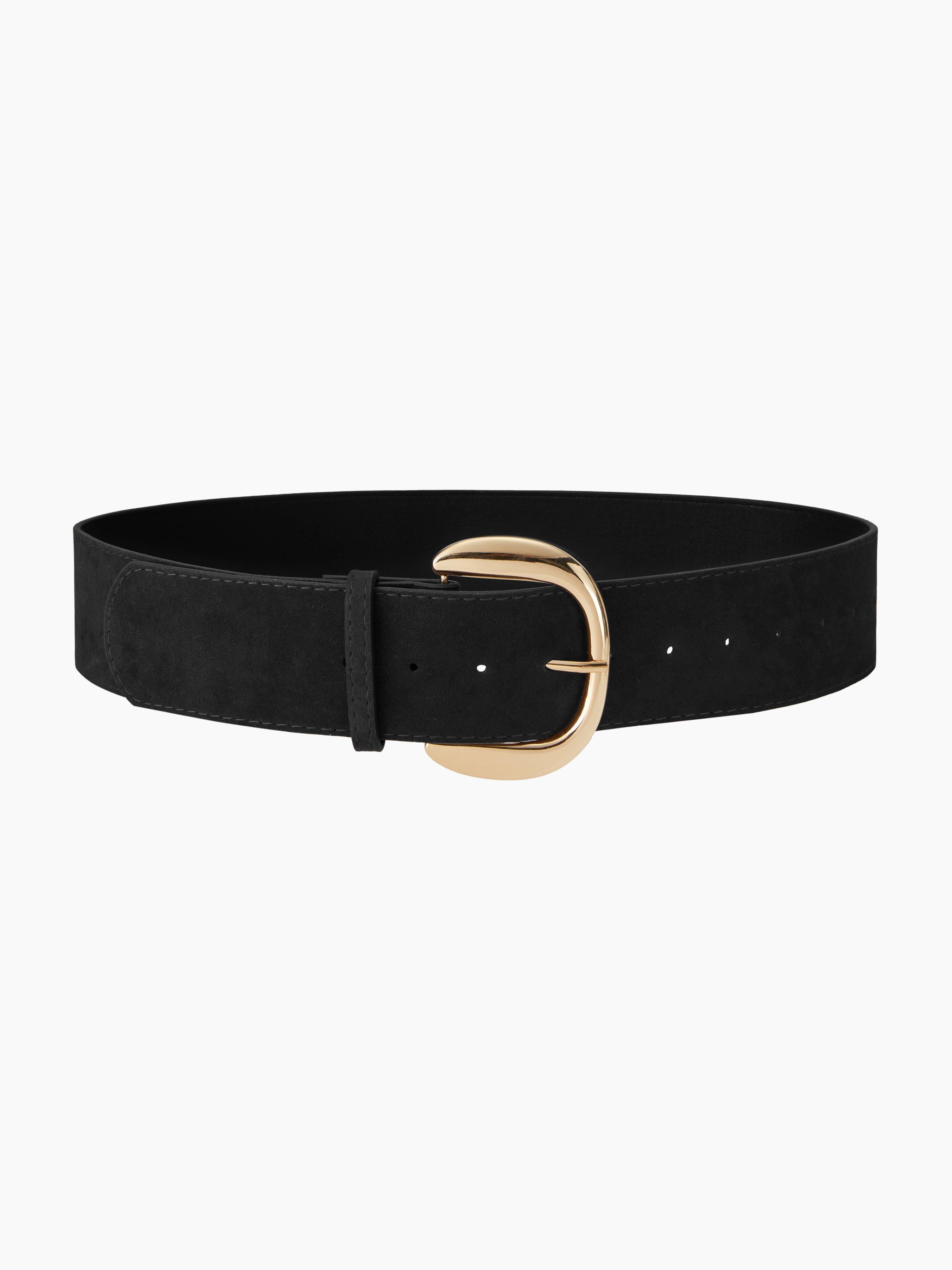 WIDE FAUX SUEDE BUCKLE BELT by CIDER