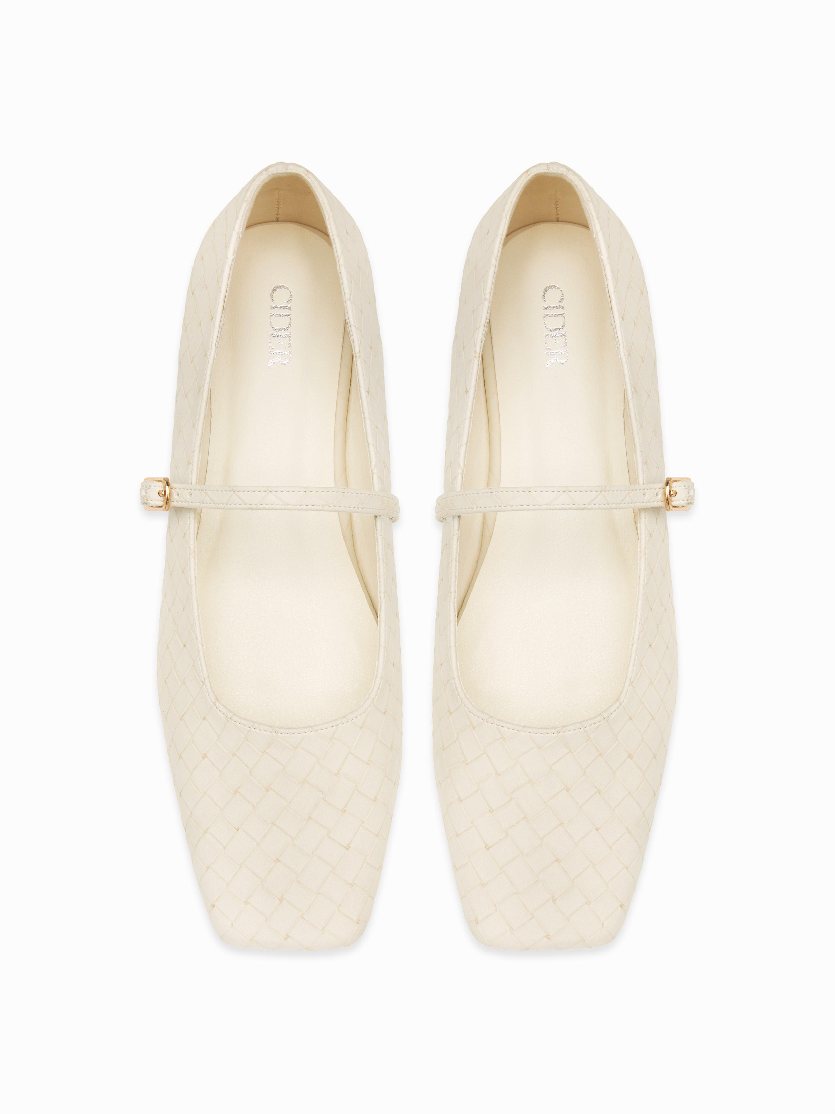 WOVEN MARY JANE FLATS by CIDER