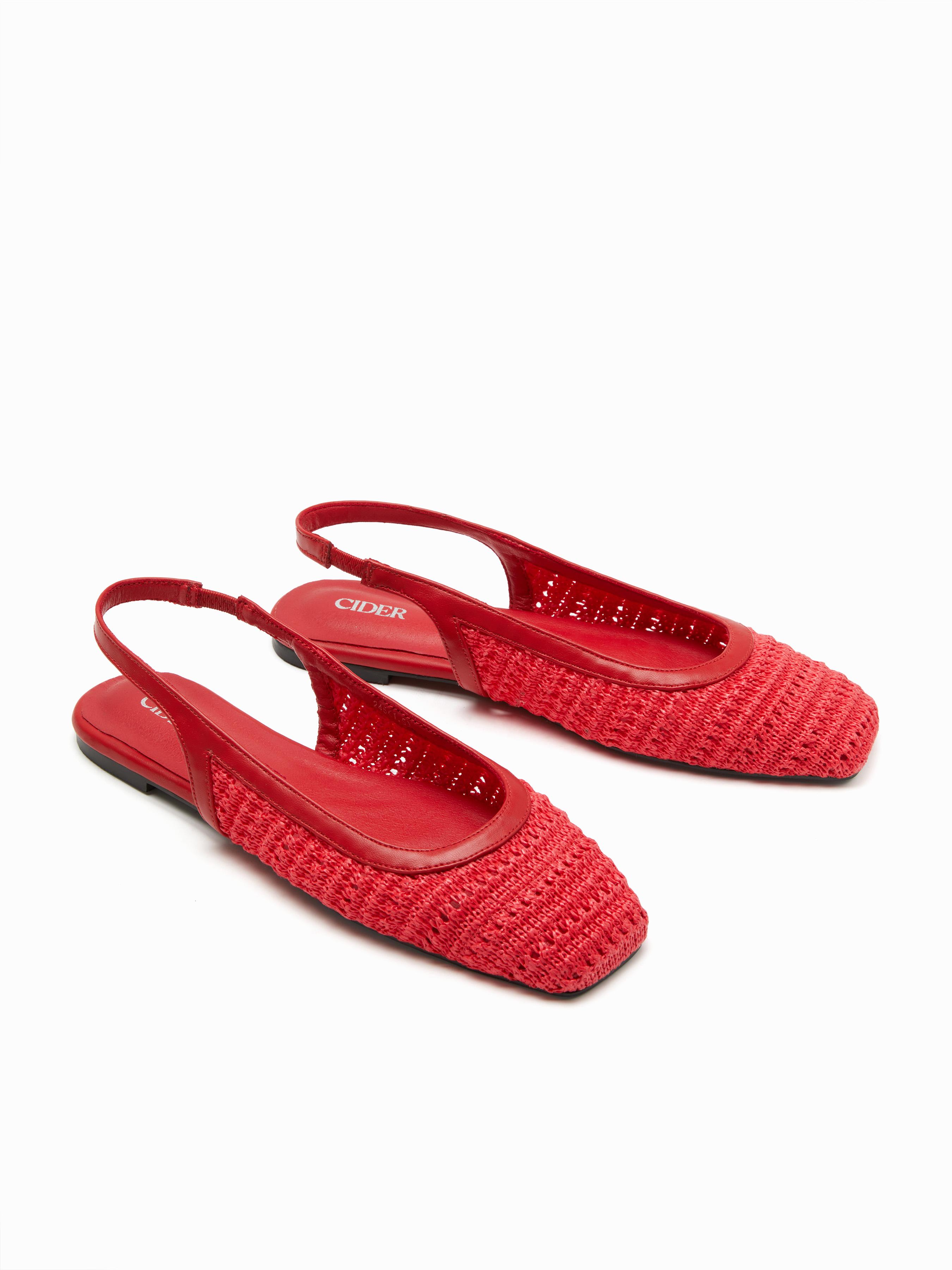 WOVEN SLINGBACK FLATS by CIDER