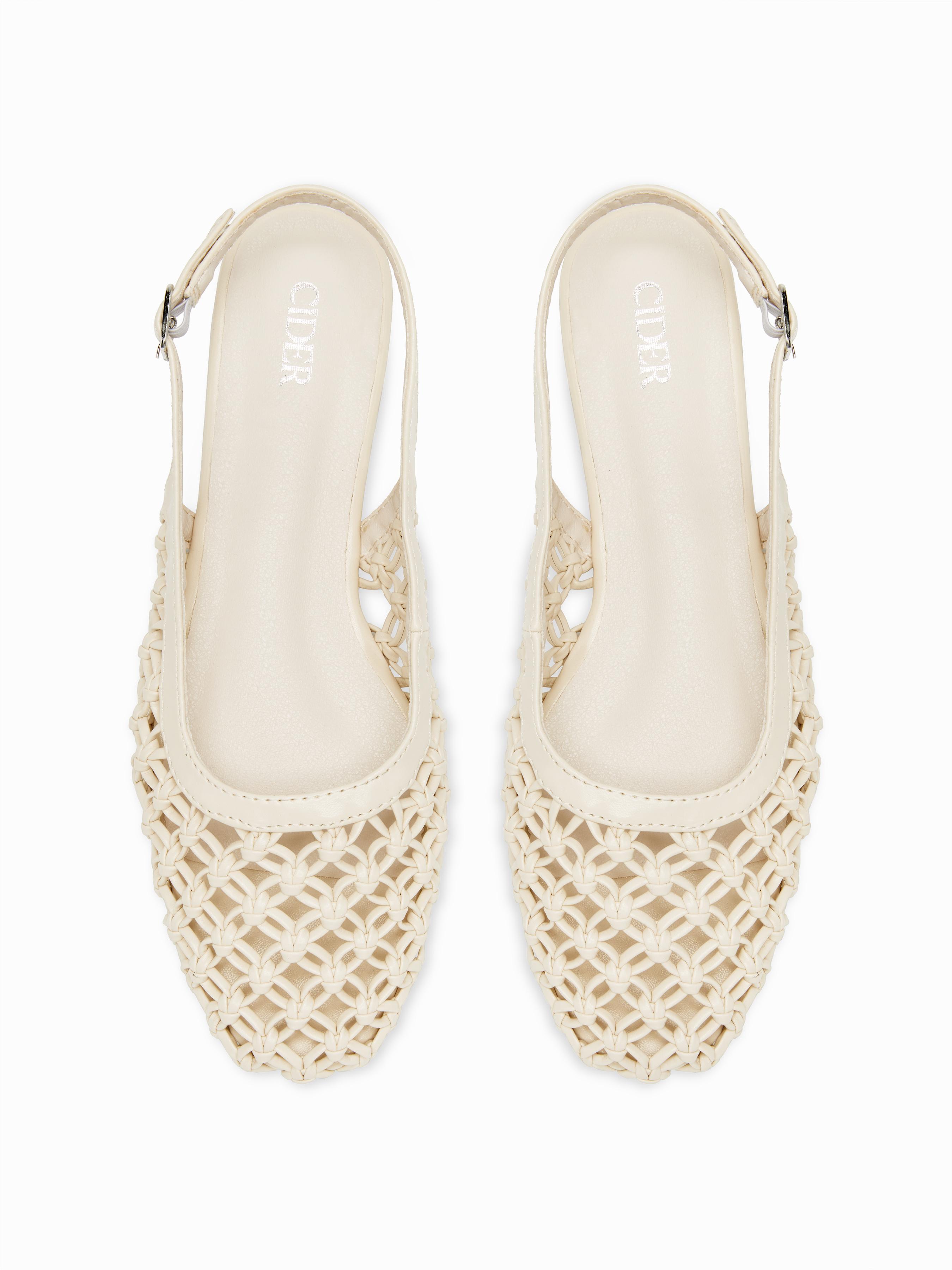 WOVEN SLINGBACK FLATS by CIDER