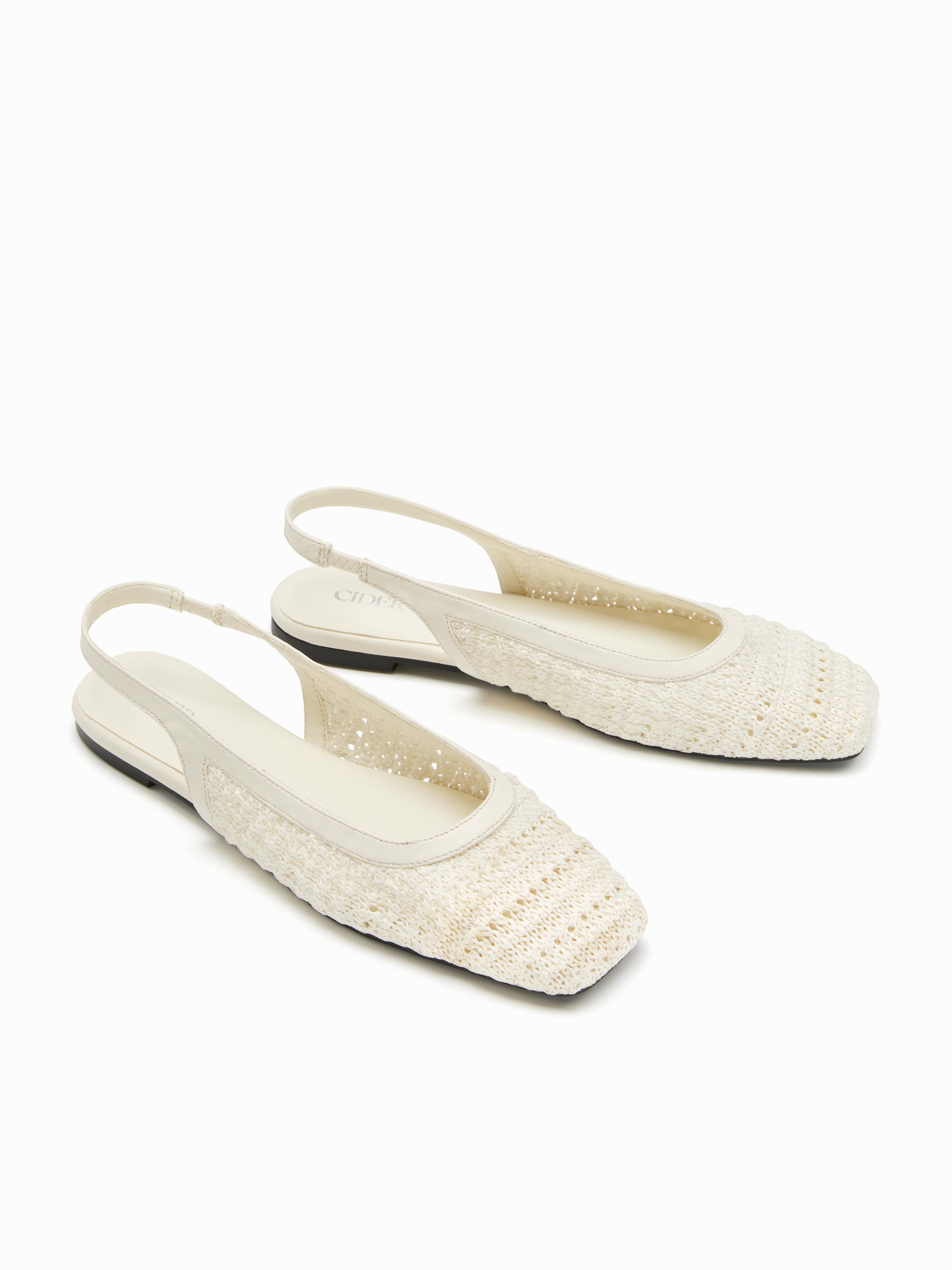 WOVEN SLINGBACK FLATS by CIDER