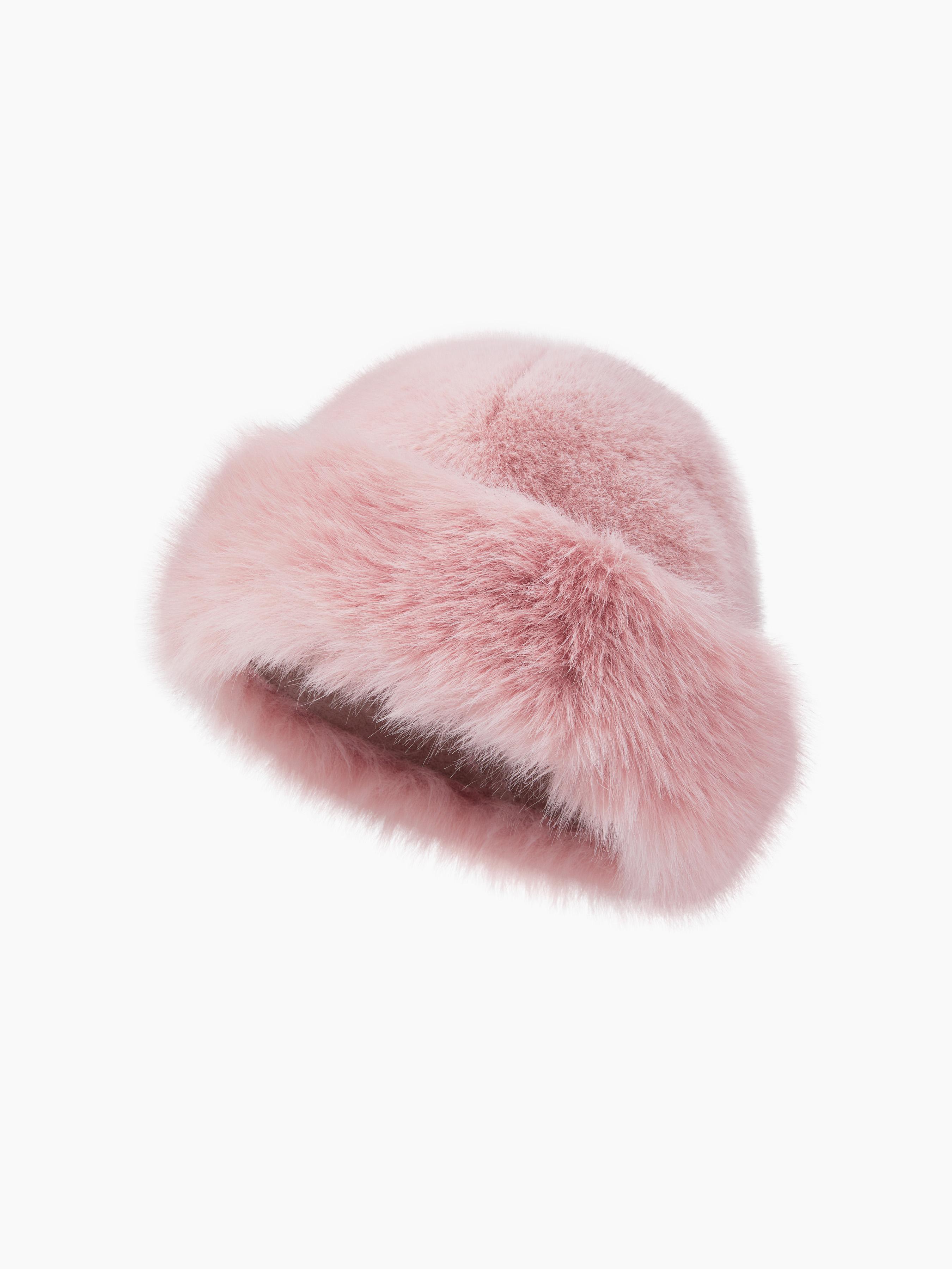 Women's Luxury White Faux Fur Beanie Hat with Fluffy Pom-Pom Detail & Soft Texture by CIDER