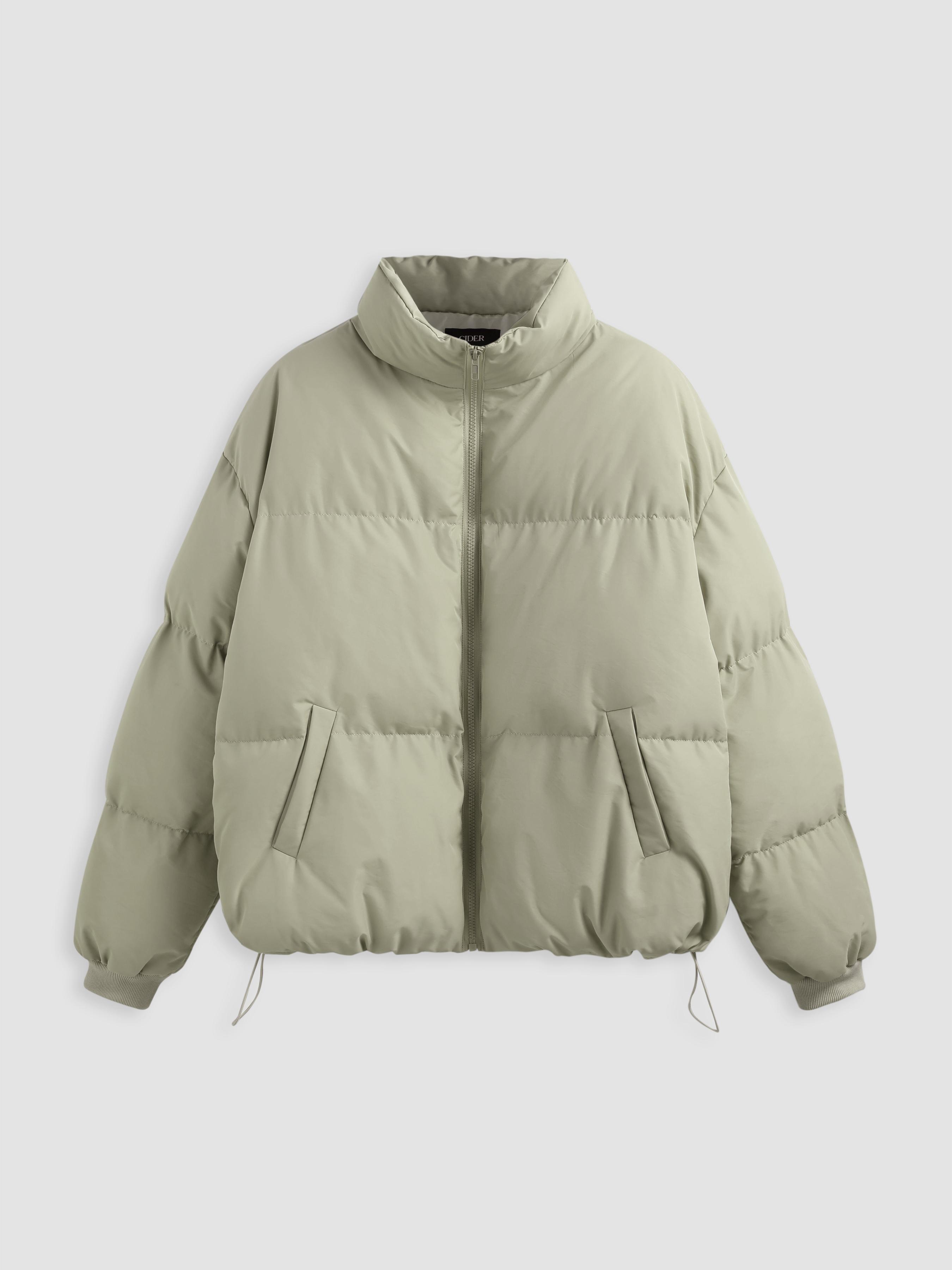 Zip Front Collared Puffer Jacket by CIDER