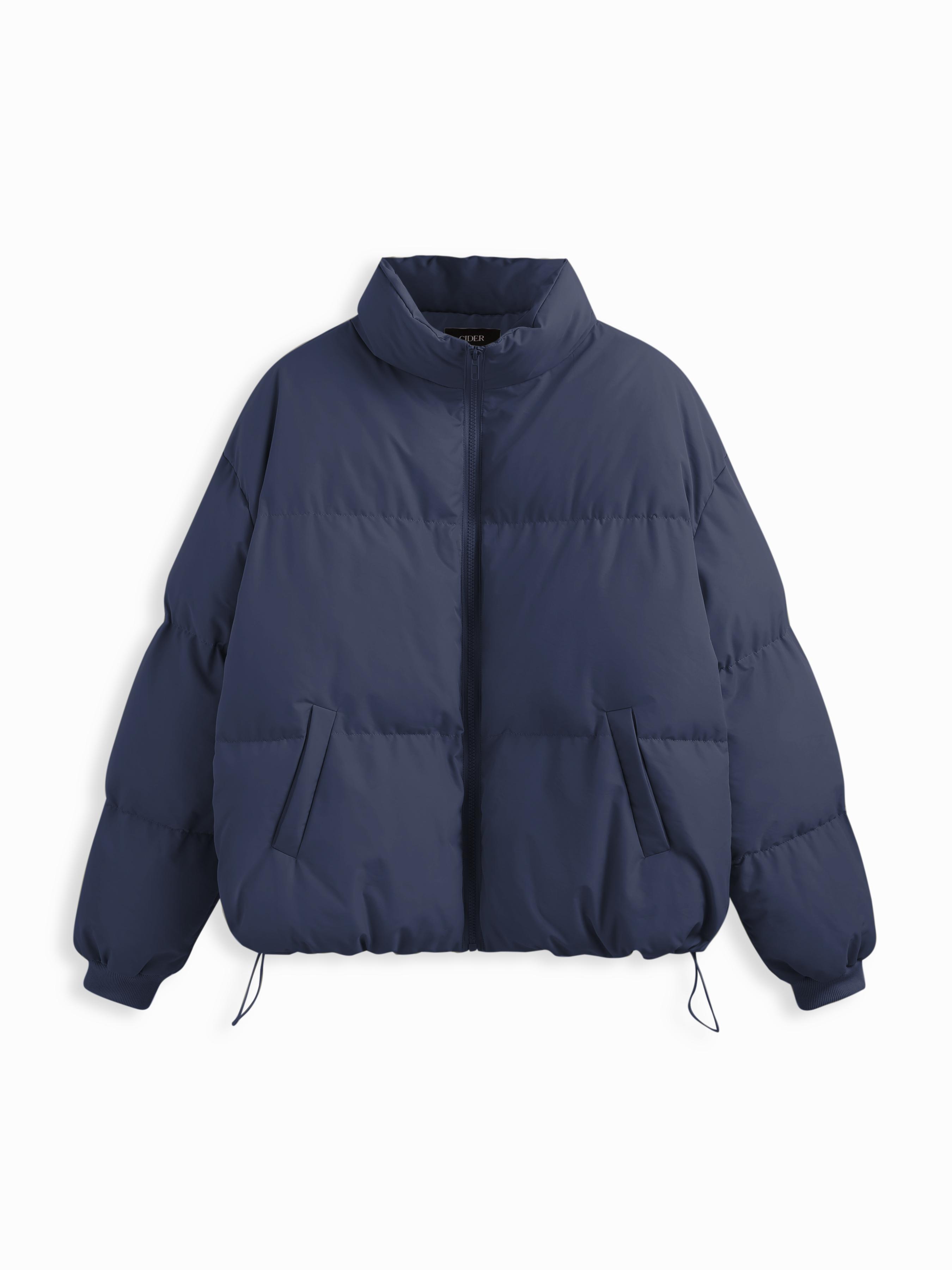 Zip Front Collared Puffer Jacket by CIDER