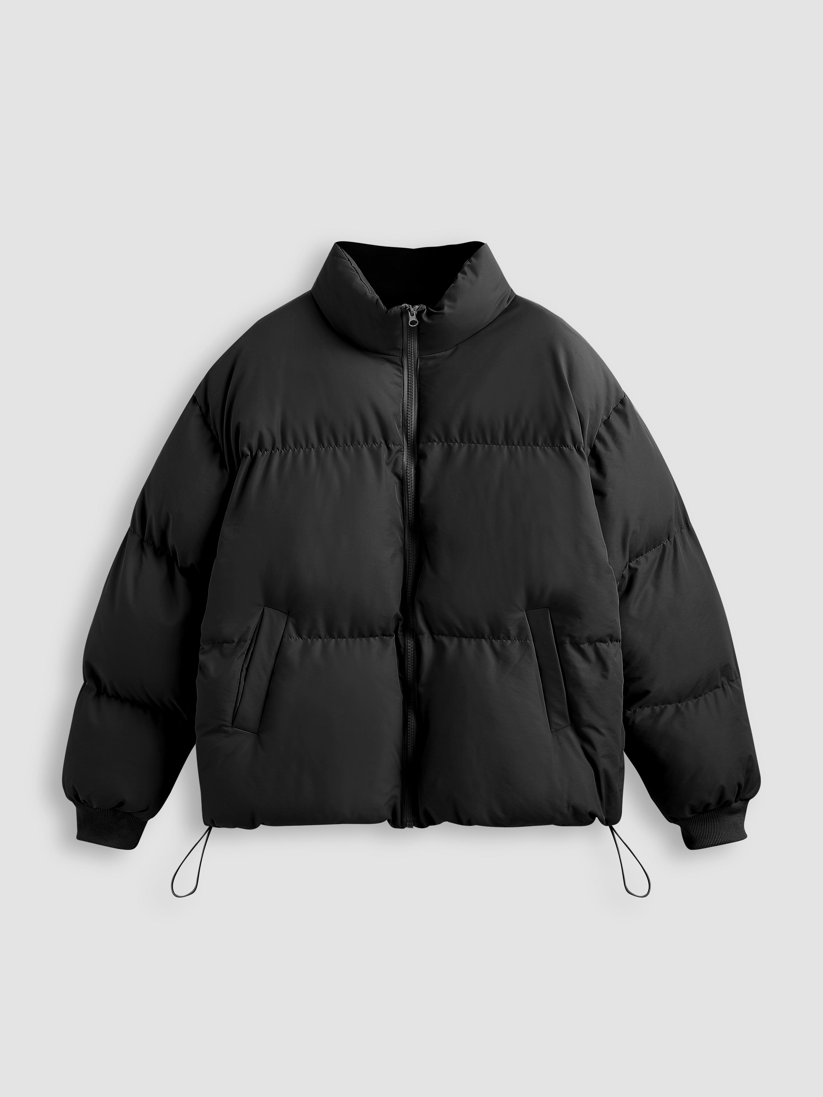 Zip Front Collared Puffer Jacket by CIDER
