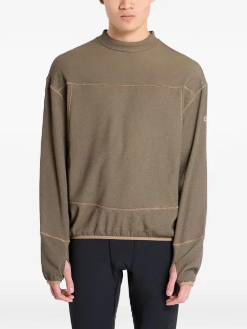 textured long-sleeved performance sweatshirt by CIELE