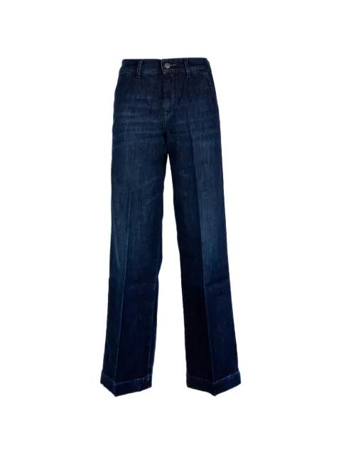 pressed-crease wide-leg jeans by CIGALA'S