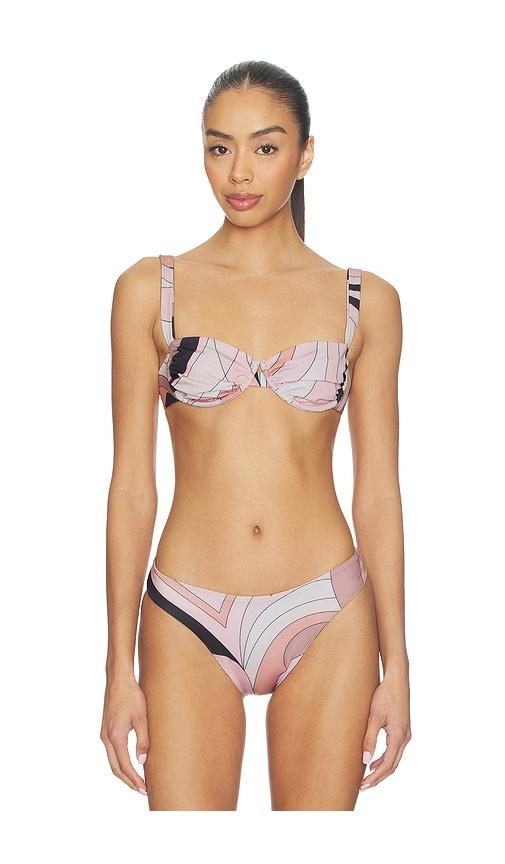 Cin Cin Ariel Ruched Bra in Blush,Beige by CIN CIN