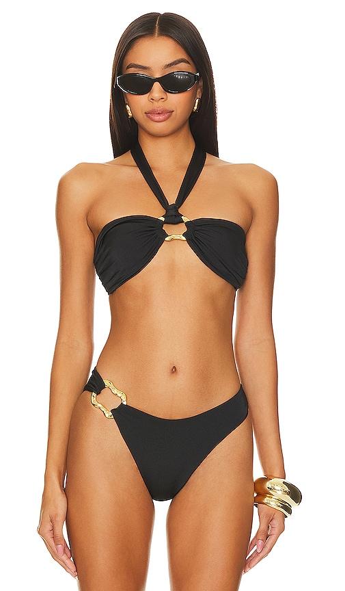 Cin Cin Locket Bandeau Top in Black by CIN CIN
