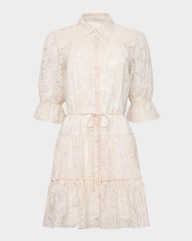 A-Line Gingham Voile Mini Dress by CINQ A SEPT
