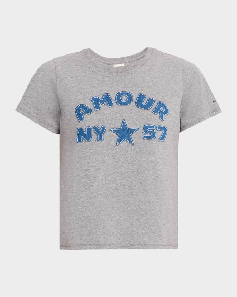Amour 57 Shrunken Patchwork Tee by CINQ A SEPT