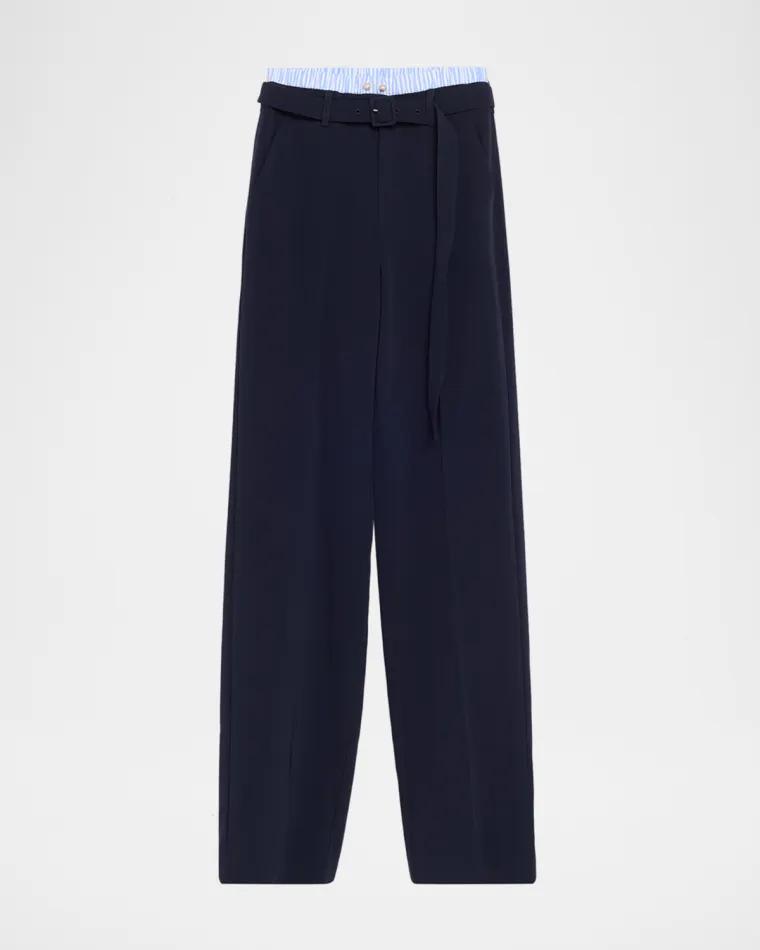 Aron Double-Waistband Pants by CINQ A SEPT