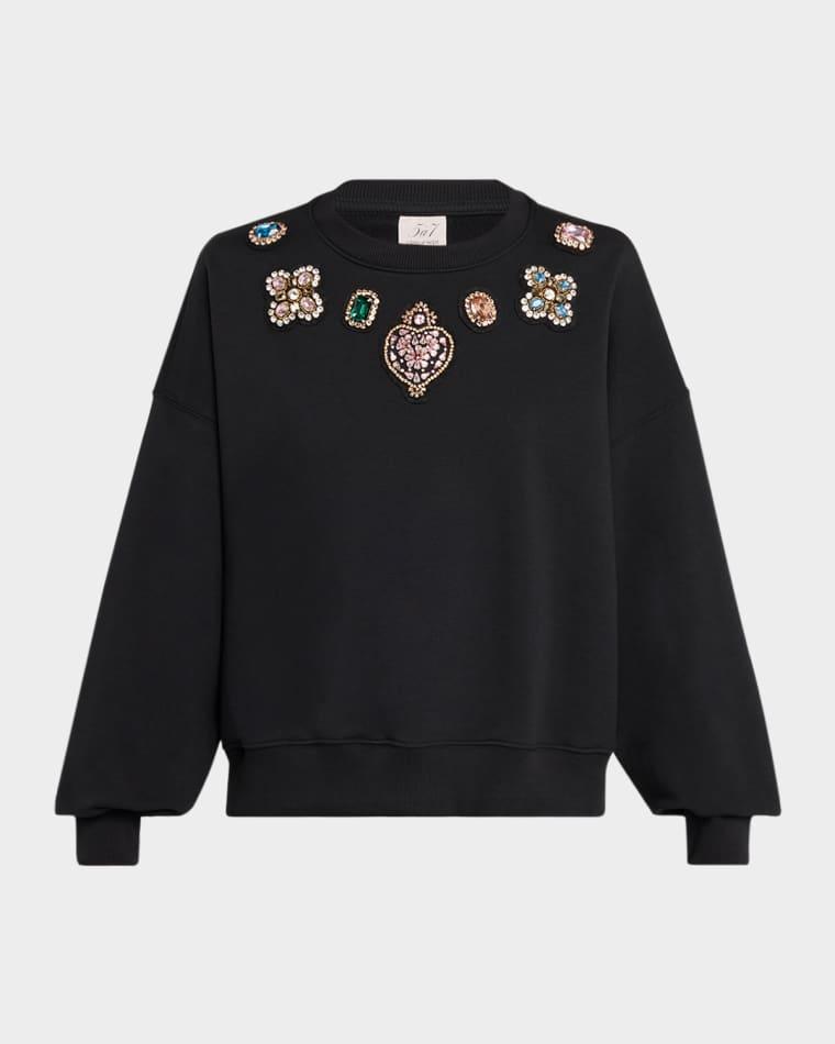 Baroque Patches Sweatshirt by CINQ A SEPT