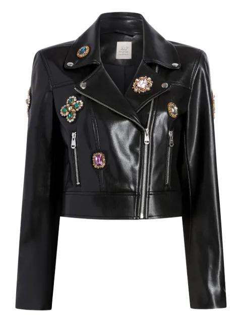 Baroque patches genevieve jacket by CINQ A SEPT