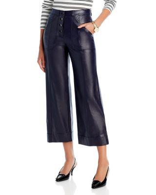 Benji Faux Leather Cropped Pants by CINQ A SEPT