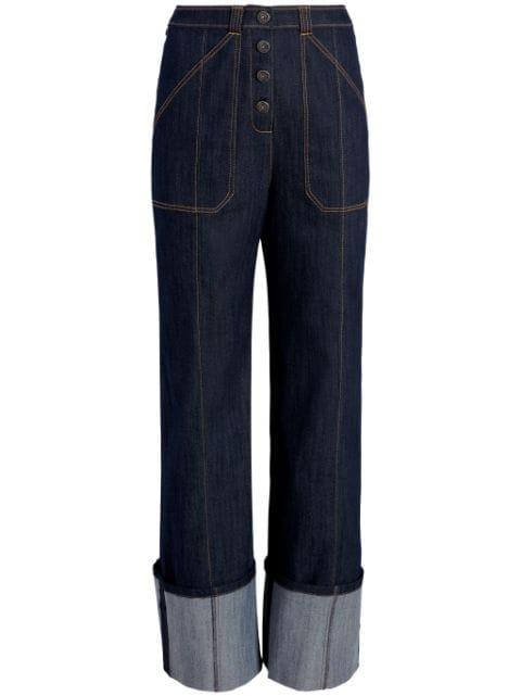 Benji high-rise flared jeans by CINQ A SEPT