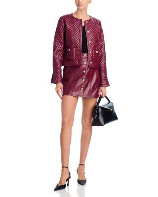 Brooke Faux Leather Jacket & Skirt by CINQ A SEPT