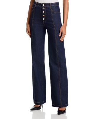 Button Front Francine Jeans in Indigo by CINQ A SEPT