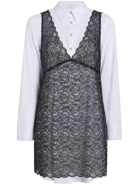 Catilina lace-overlay dress by CINQ A SEPT