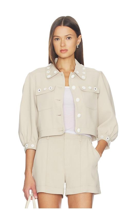 Cinq a Sept Crochet Mirrors Gilliana Jacket in Brown by CINQ A SEPT