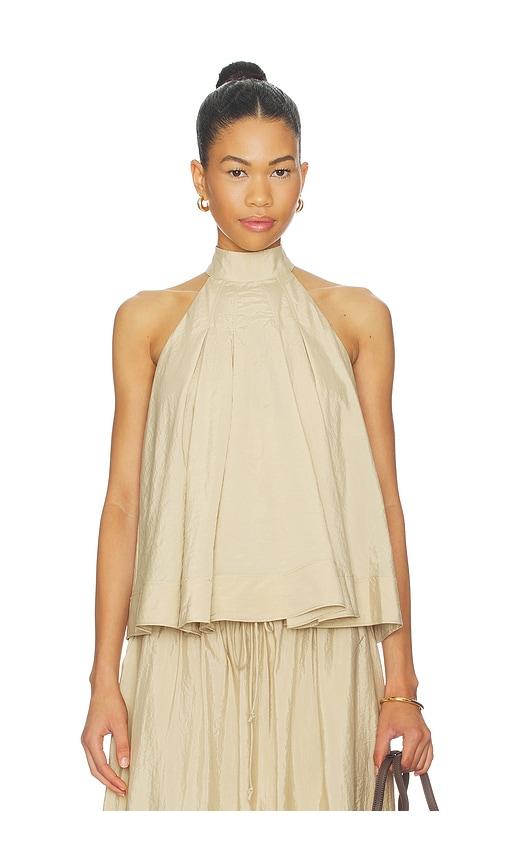 Cinq a Sept Jagger Top in Beige by CINQ A SEPT