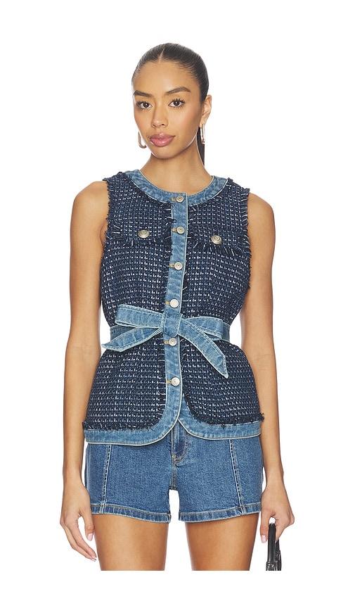 Cinq a Sept Joans Vest in Blue by CINQ A SEPT