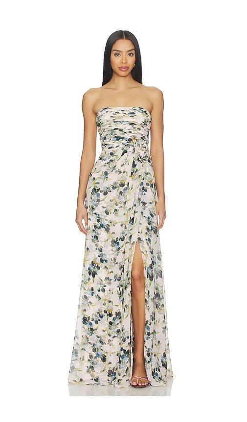 Cinq a Sept Trailing Iris Magy Gown in Rose,Blue by CINQ A SEPT