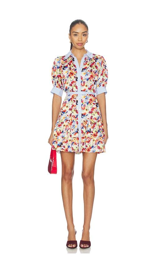 Cinq a Sept Wildflower Bunch Emry Dress in Blue,Red by CINQ A SEPT