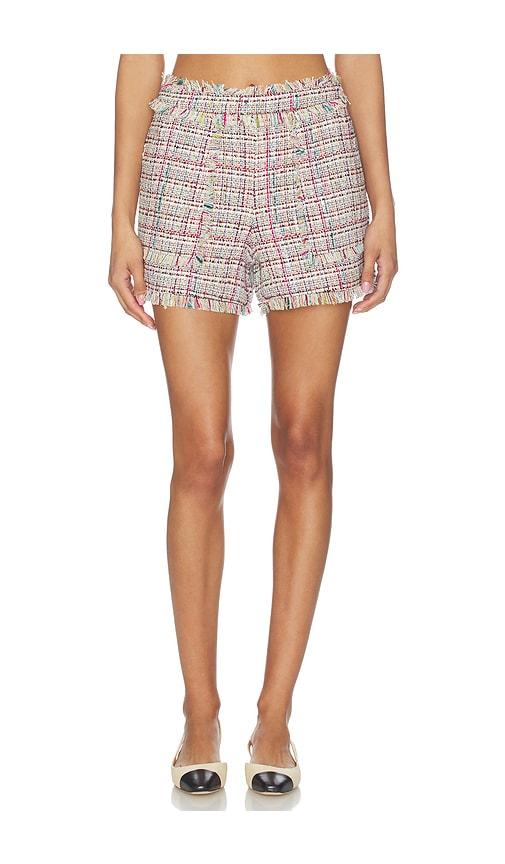 Cinq a Sept Wildflower Tweed Allen Short in Ivory,Red by CINQ A SEPT