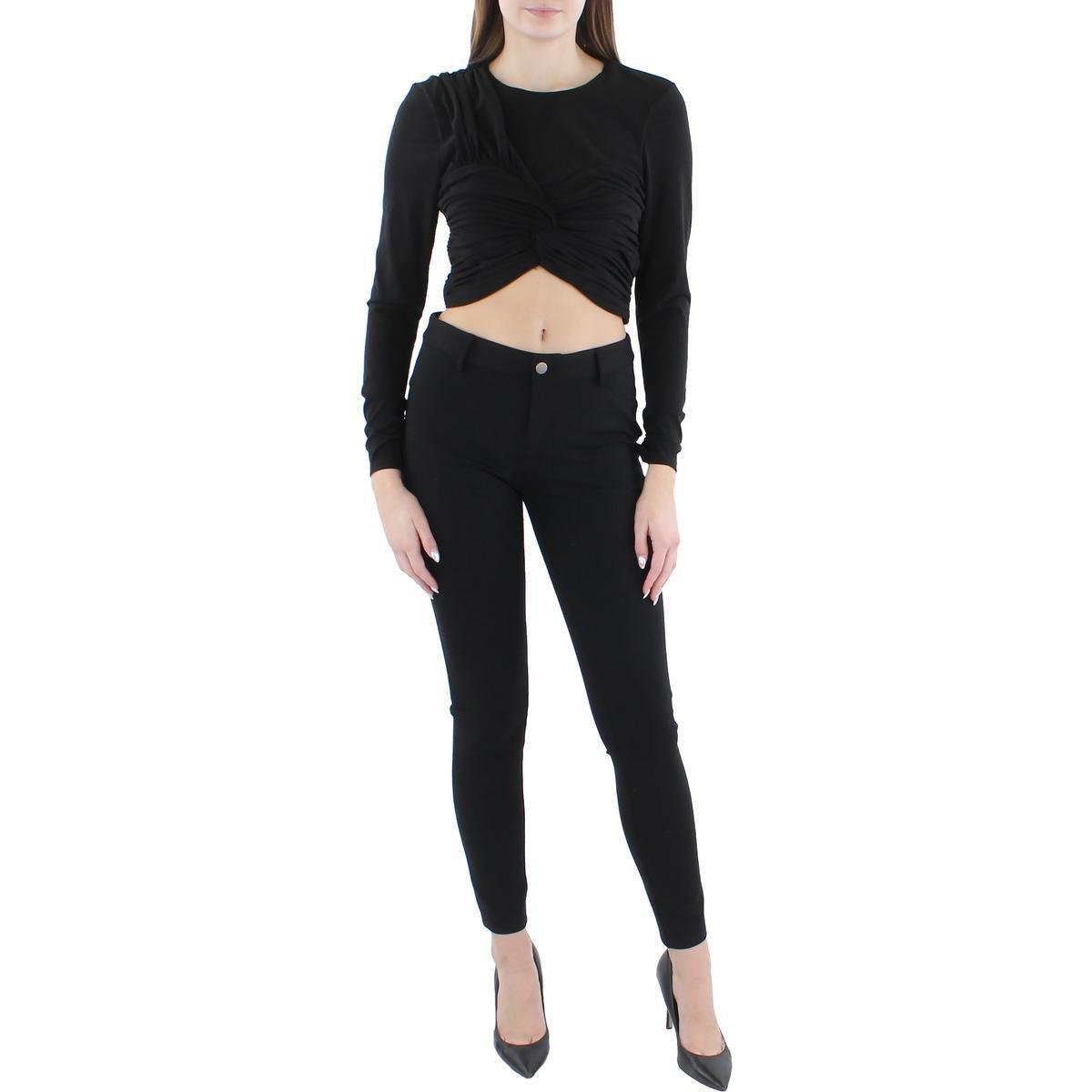 Cinq a Sept Womens Alexa Ruched Cut-Out Cropped by CINQ A SEPT