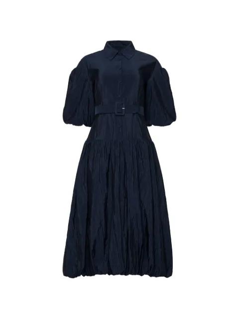 Daliah puff-sleeve belted midi dress by CINQ A SEPT