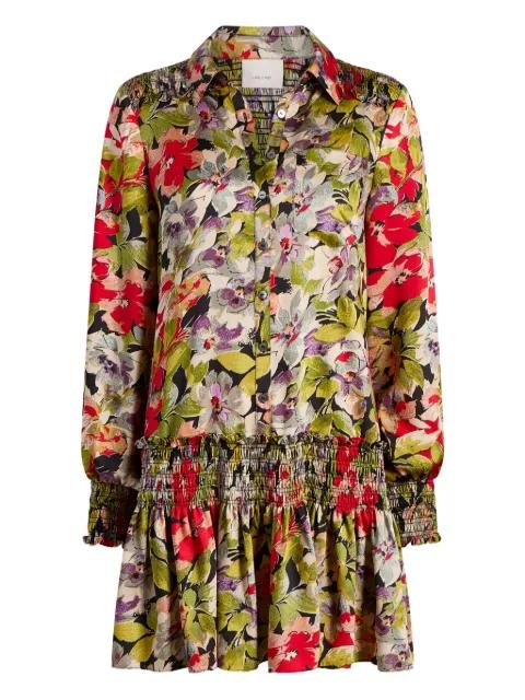 Damia floral smocked mini dress by CINQ A SEPT