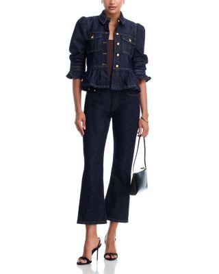 Delanie Denim Jacket & Stevie High Rise Crop Jeans in Indigo Noir by CINQ A SEPT
