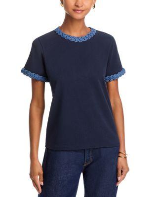 Denim Braided Tee by CINQ A SEPT