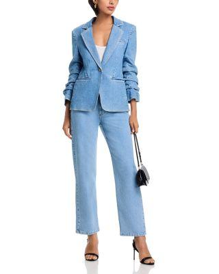 Denim Khloe Blazer & Tommy Straight Jeans in Zephyr by CINQ A SEPT