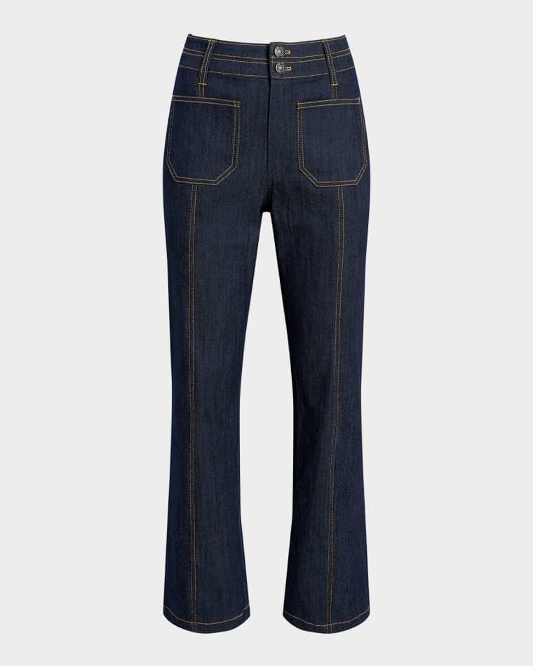 Dorothea Denim Patch Pocket Pants by CINQ A SEPT