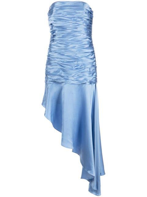Eliza strapless ruched dress by CINQ A SEPT