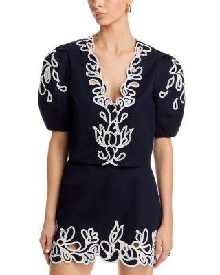 Embroidered Bellara Top by CINQ A SEPT