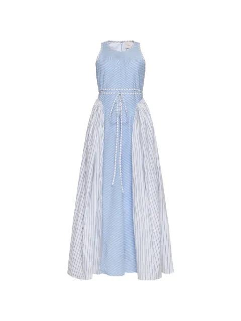 Emin striped tie-waist maxi dress by CINQ A SEPT