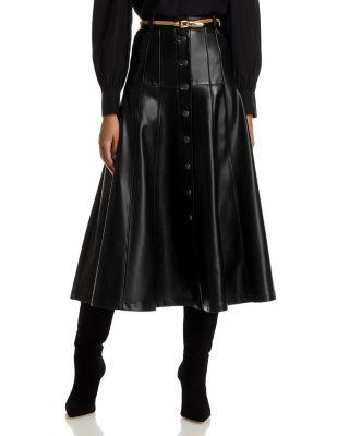 Faux Leather Veena Skirt by CINQ A SEPT