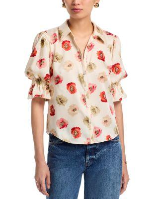 Floating Poppies Fiona Top by CINQ A SEPT
