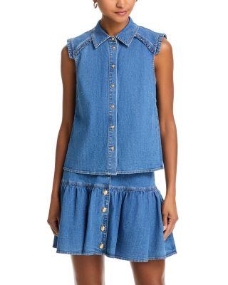 Florance Ruffled Trim Top by CINQ A SEPT