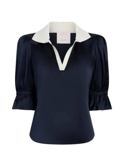 Freida ruffled V-neck blouse by CINQ A SEPT
