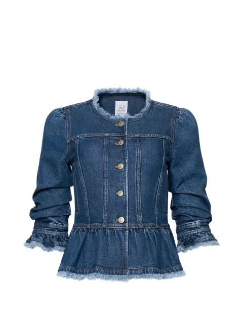 Frieda peplum denim jacket by CINQ A SEPT