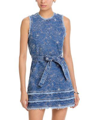 Garden Doodle Denim Dress by CINQ A SEPT