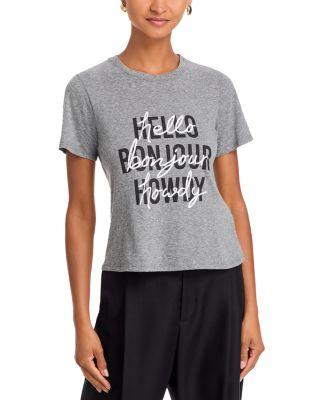 Hello Bonjour Howdy Shrunken Tee by CINQ A SEPT