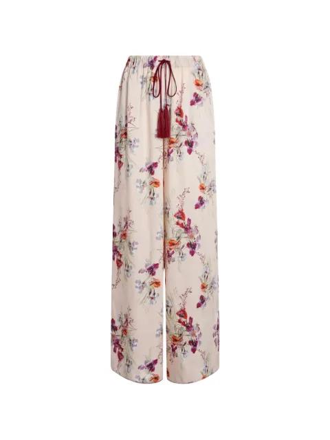 Iris floral tassel trousers by CINQ A SEPT