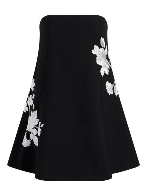 Irla floral-embroidered strapless dress by CINQ A SEPT