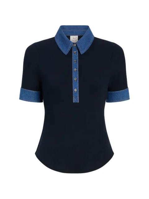 Jaden short-sleeve polo top by CINQ A SEPT